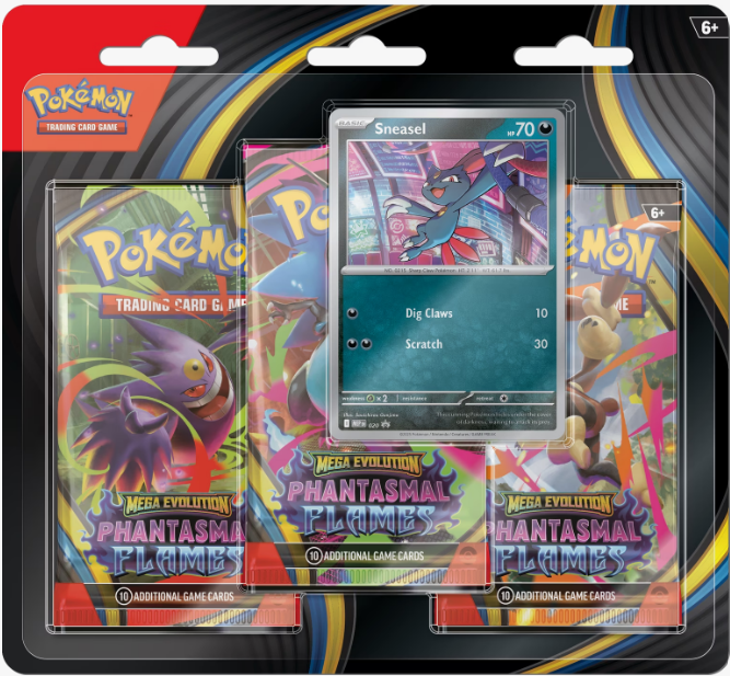 Mega Evolution - Phantasmal Flames - 3 Packs blister Sneasel