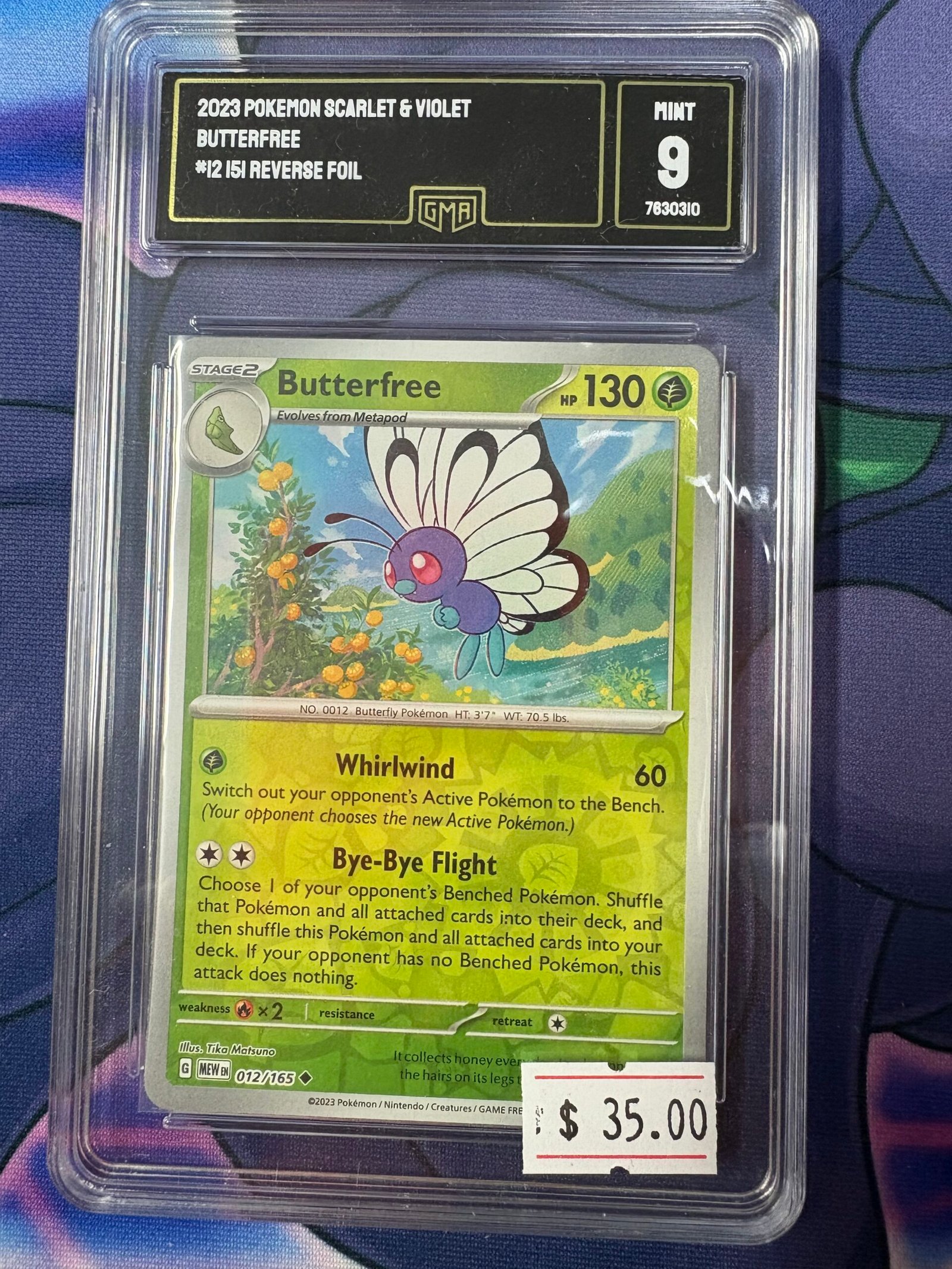 Butterfree 012/165 Scarlet & Violet Pokemon 151- Fierce Gradé 9