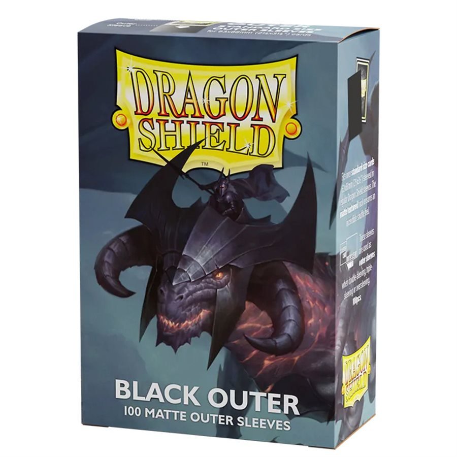 Black Outer Sleeves Matte - Dragon Shield (100)