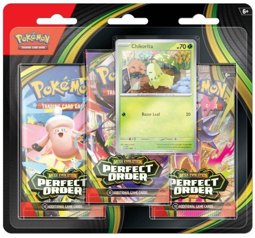 Mega Evolution - Perfect Order - 3 Packs Blister - English - Sortie Officiel 27 Mars
