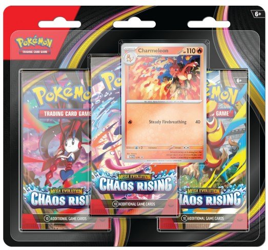 Mega Evolution - Chaos Rising - 3 Pack Blister - Anglais